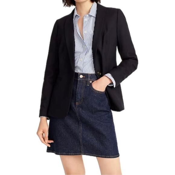 J. Crew Jackets & Blazers - J. Crew Wool Parker Blazer Jacket classic office Blue Size 2 C5